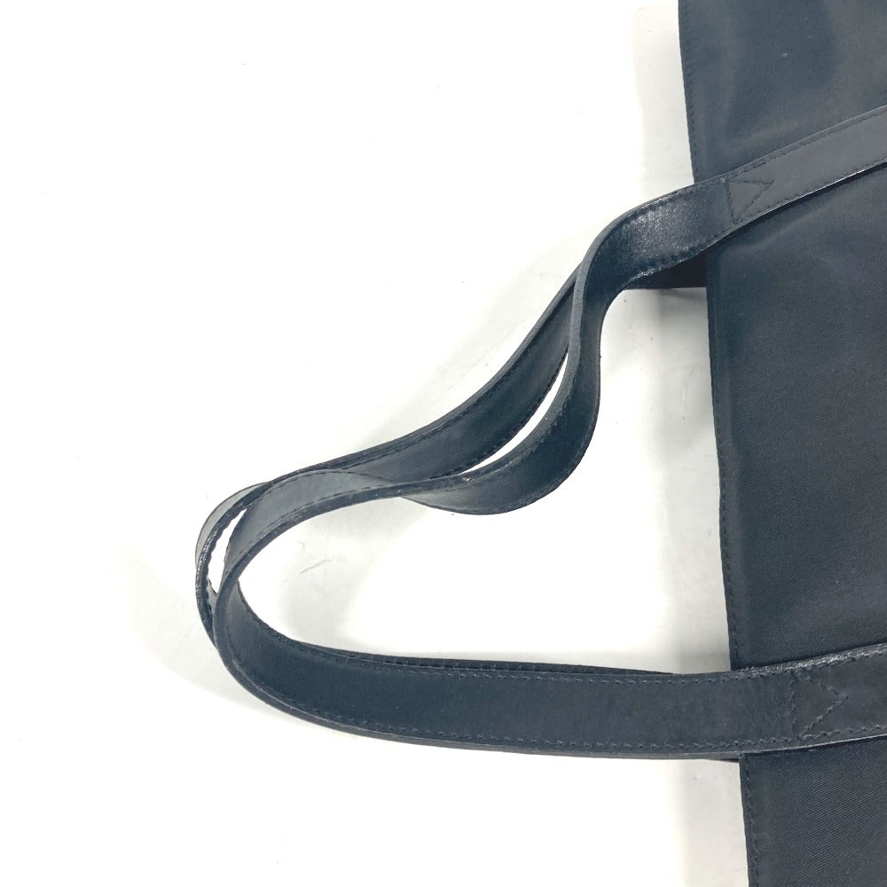 FENDI Shoulder Bag Leather / nylon black vintage FF logo Women Used Authentic