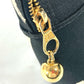 CHANEL Handbag canvas black vintage CC logo all-over pattern Women Used Authentic