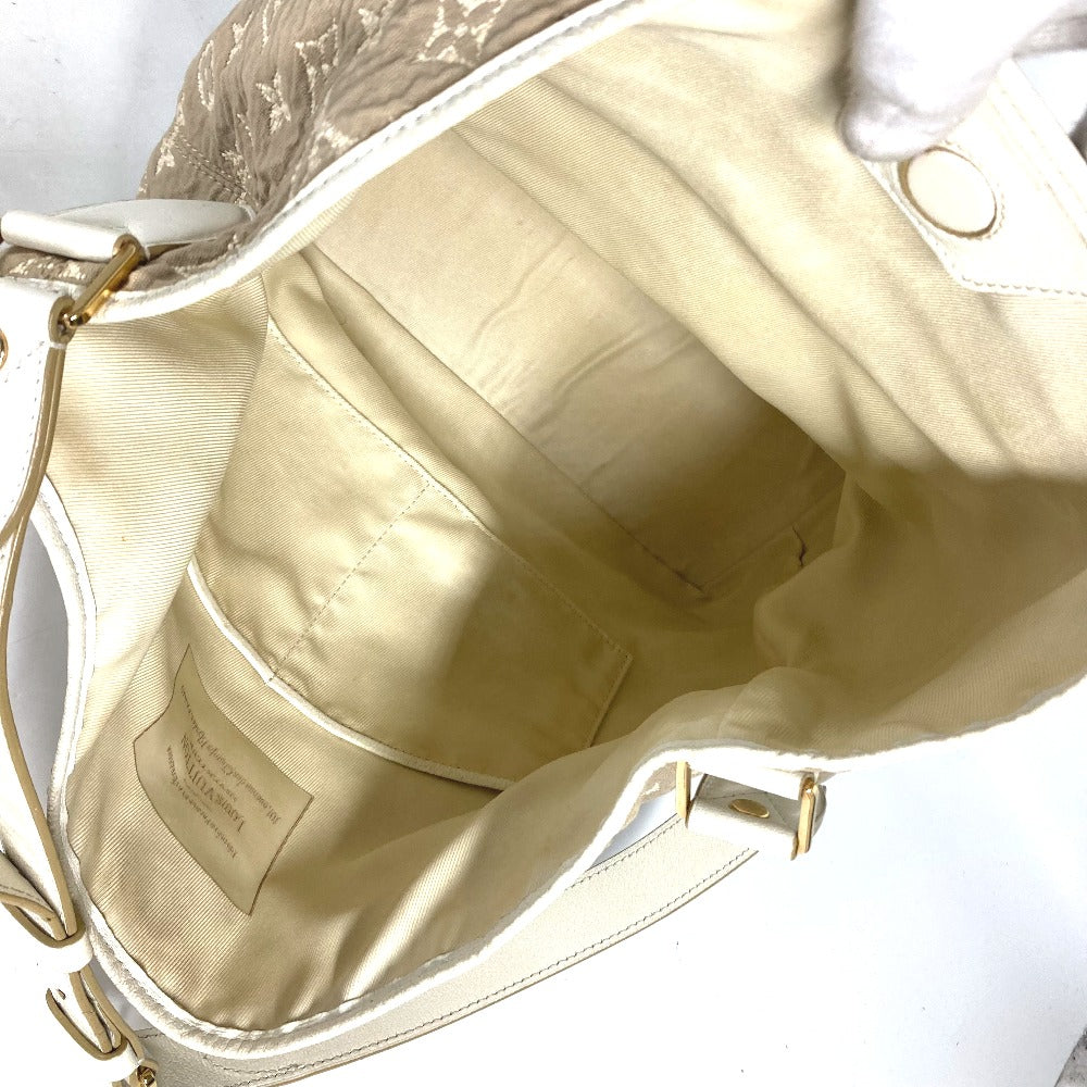 LOUIS VUITTON Shoulder Bag M93499 Cotton, Leather beige Monogram Sabia Buzzus PM Women Used Authentic