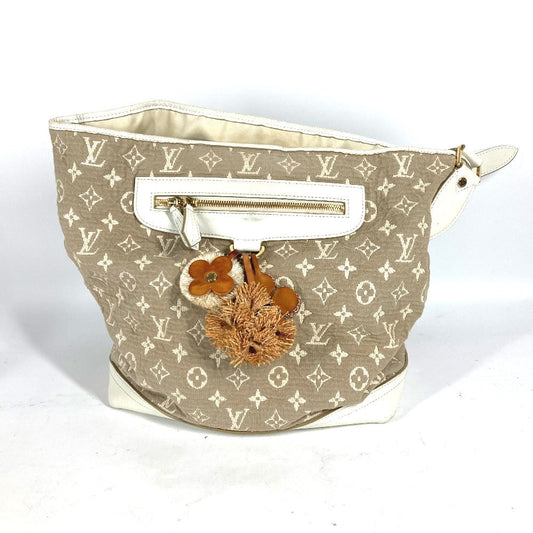 LOUIS VUITTON Shoulder Bag M93499 Cotton, Leather beige Monogram Sabia Buzzus PM Women Used Authentic