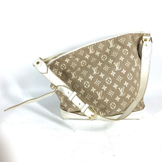 LOUIS VUITTON Shoulder Bag M93499 Cotton, Leather beige Monogram Sabia Buzzus PM Women Used Authentic