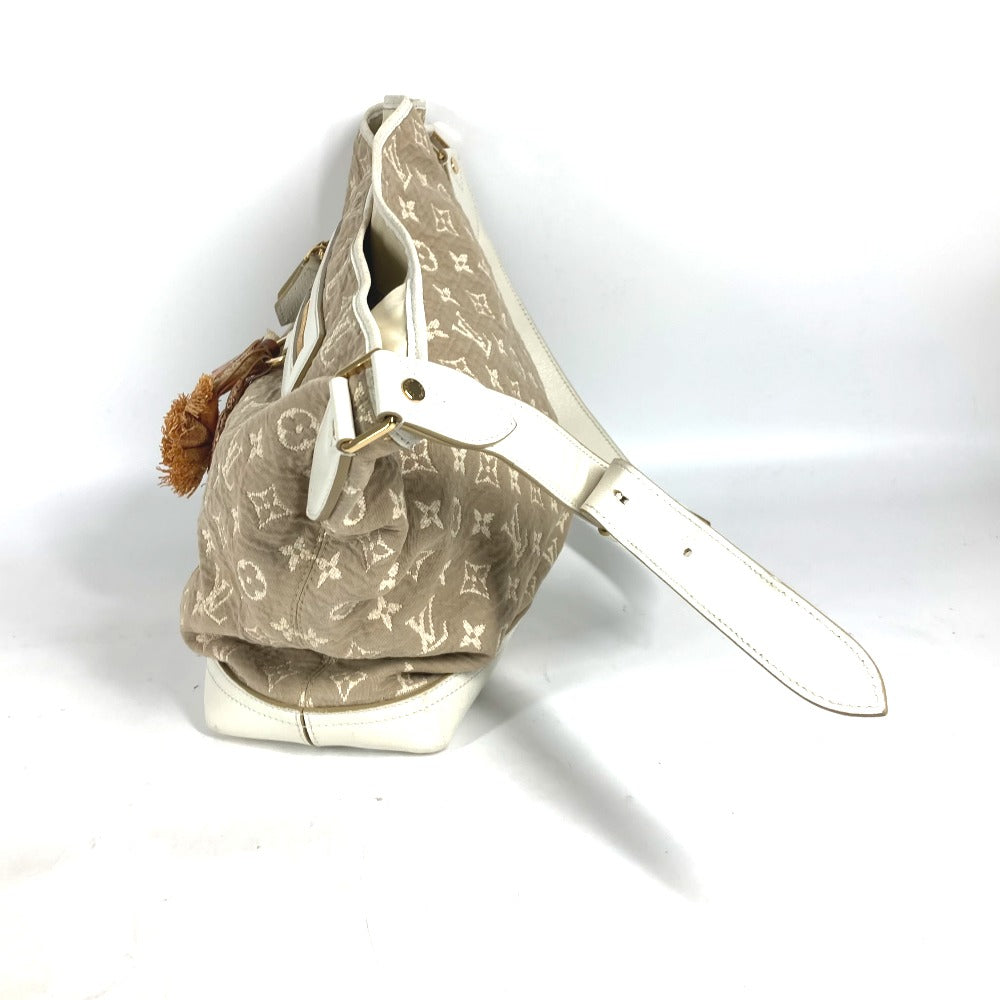 LOUIS VUITTON Shoulder Bag M93499 Cotton, Leather beige Monogram Sabia Buzzus PM Women Used Authentic