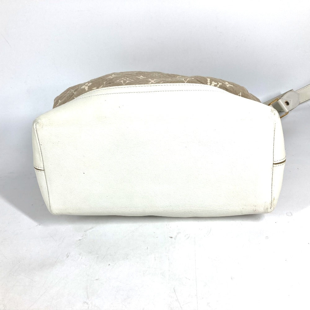 LOUIS VUITTON Shoulder Bag M93499 Cotton, Leather beige Monogram Sabia Buzzus PM Women Used Authentic