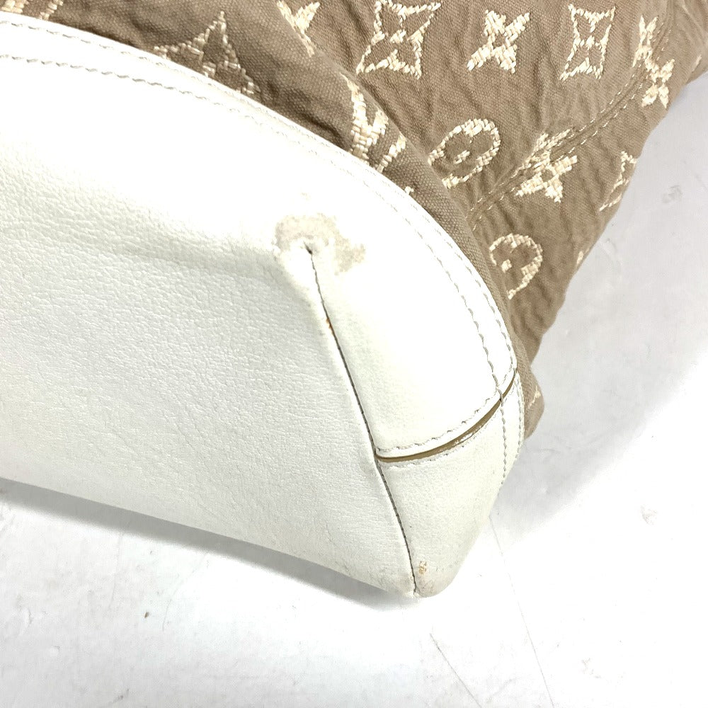 LOUIS VUITTON Shoulder Bag M93499 Cotton, Leather beige Monogram Sabia Buzzus PM Women Used Authentic