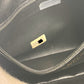 CHANEL Pouch leather black vintage Bicolole