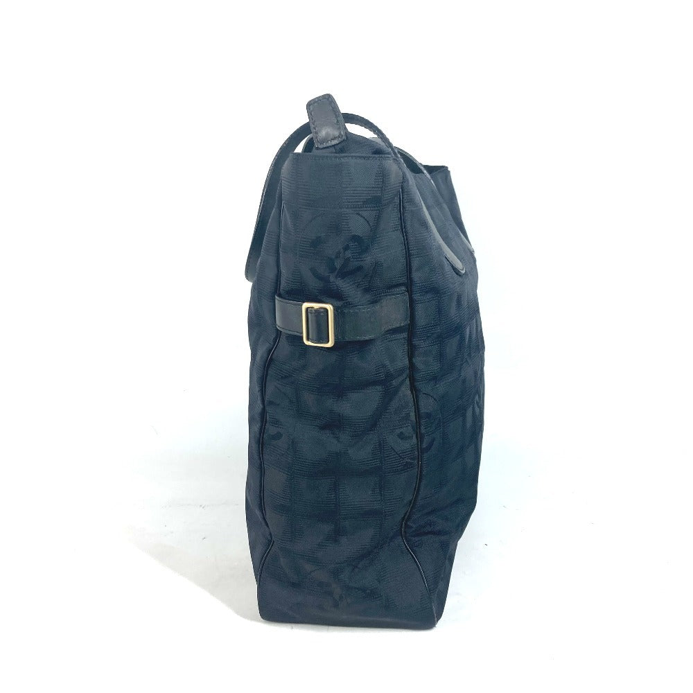 CHANEL Shoulder Bag Nylon canvas, leather black New Travel Line GM