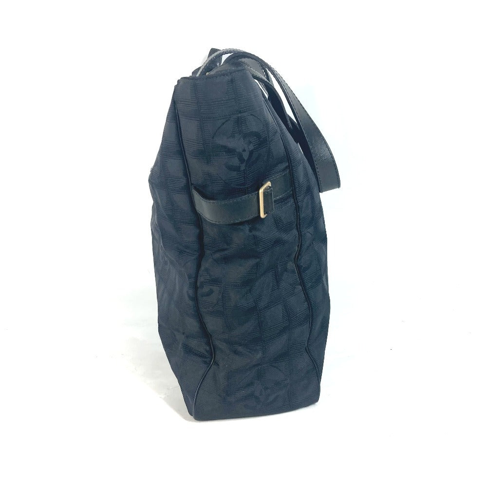 CHANEL Shoulder Bag Nylon canvas, leather black New Travel Line GM