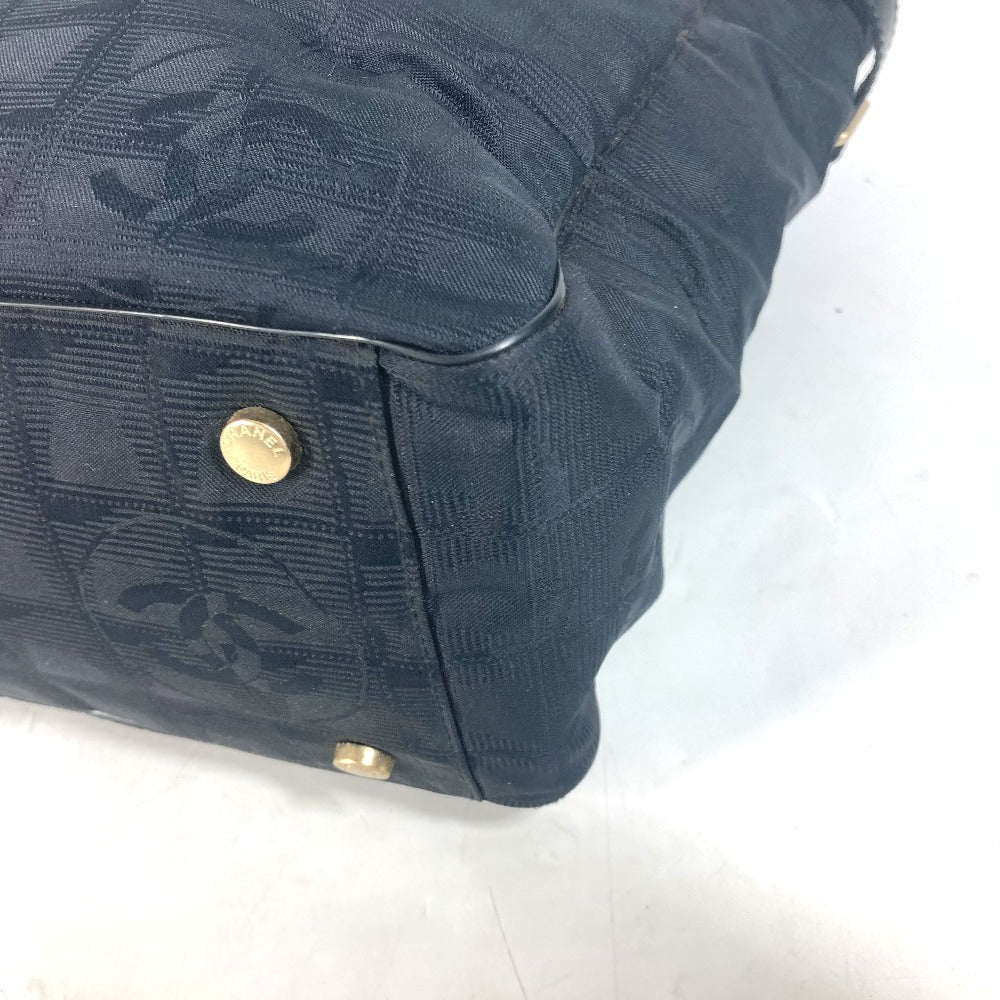 CHANEL Shoulder Bag Nylon canvas, leather black New Travel Line GM