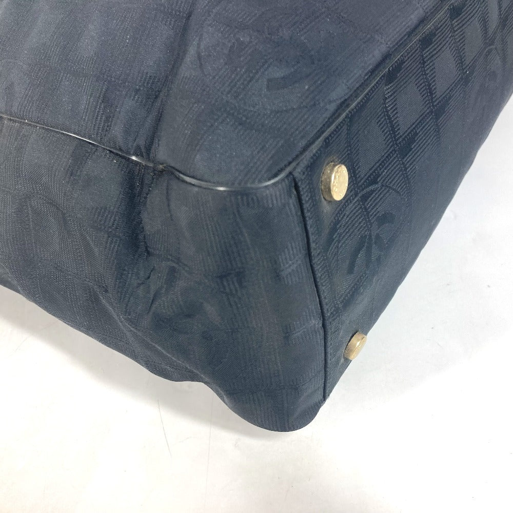 CHANEL Shoulder Bag Nylon canvas, leather black New Travel Line GM