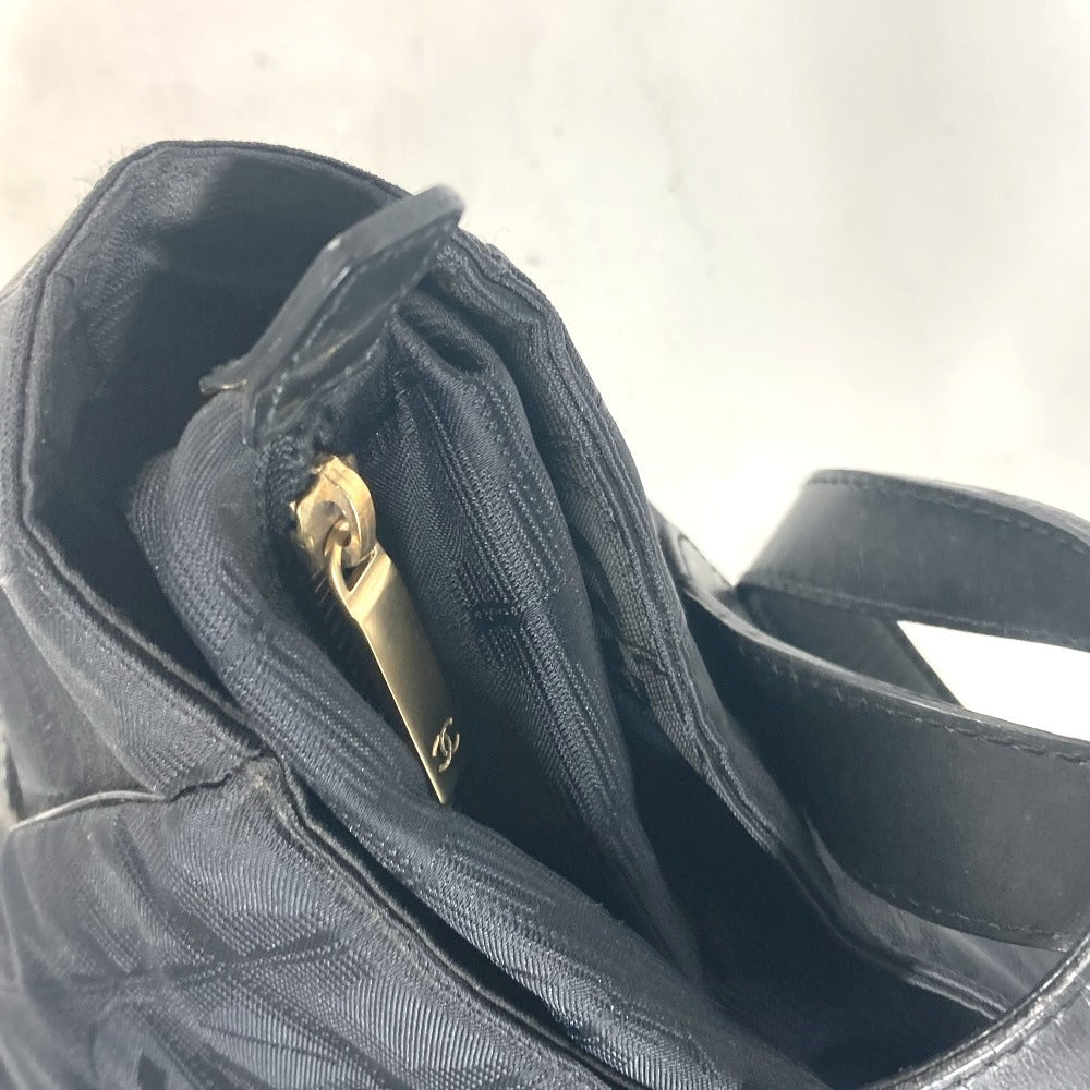 CHANEL Shoulder Bag Nylon canvas, leather black New Travel Line GM