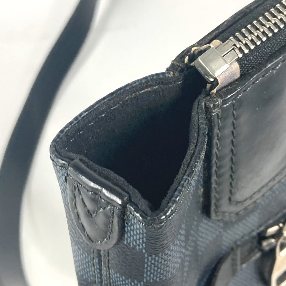 LOUIS VUITTON Shoulder Bag N41348 Damier Cobalt Canvas Navy Damier Cobalt Messenger Greenwich mens Used Authentic
