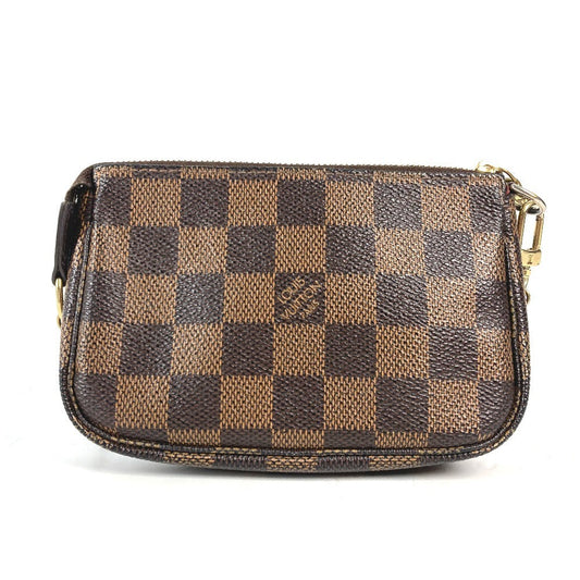 LOUIS VUITTON Handbag N58011 Damier canvas Brown Damier T&B Mini Pochette Accessories Women Used Authentic