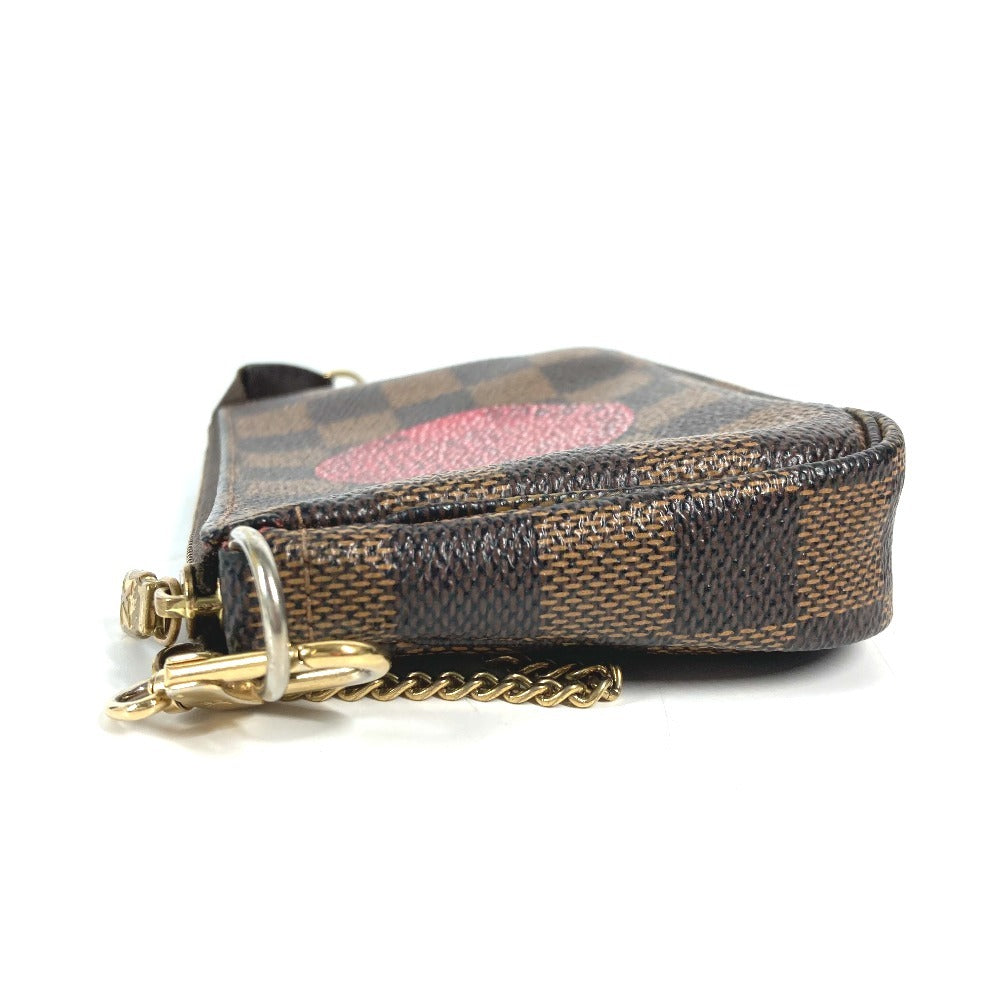 LOUIS VUITTON Handbag N58011 Damier canvas Brown Damier T&B Mini Pochette Accessories Women Used Authentic