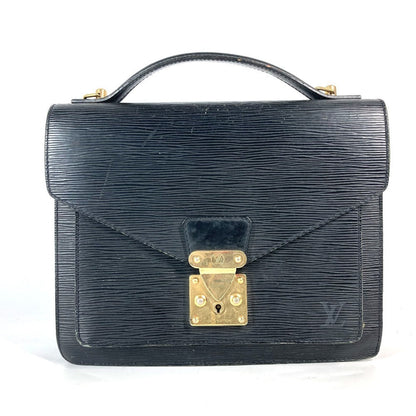 LOUIS VUITTON Handbag M52122 Epi Leather black Epi Monceau mens Used Authentic