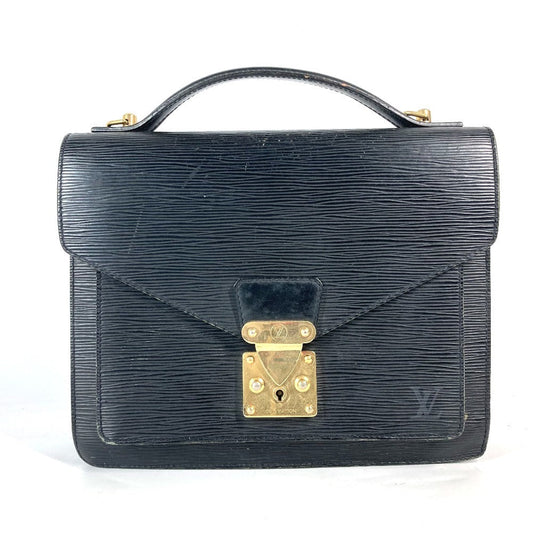 LOUIS VUITTON Handbag M52122 Epi Leather black Epi Monceau mens Used Authentic