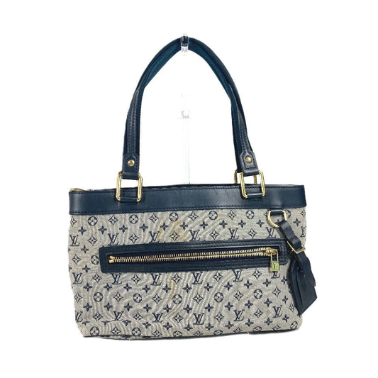 LOUIS VUITTON Handbag M92676 Monogram mini canvas Navy Monogram mini Lucille PM