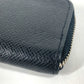 LOUIS VUITTON Coin case M63375 Taiga Leather black Taiga Portemonejour mens(Unisex) Used Authentic