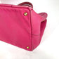 PRADA Tote Bag canvas pink Canapa logo Women Used Authentic