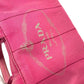 PRADA Tote Bag canvas pink Canapa logo Women Used Authentic
