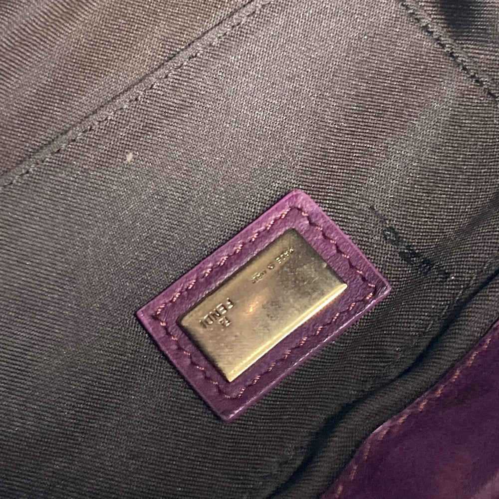 FENDI Handbag Canvas / leather Brown vintage Zucca logo