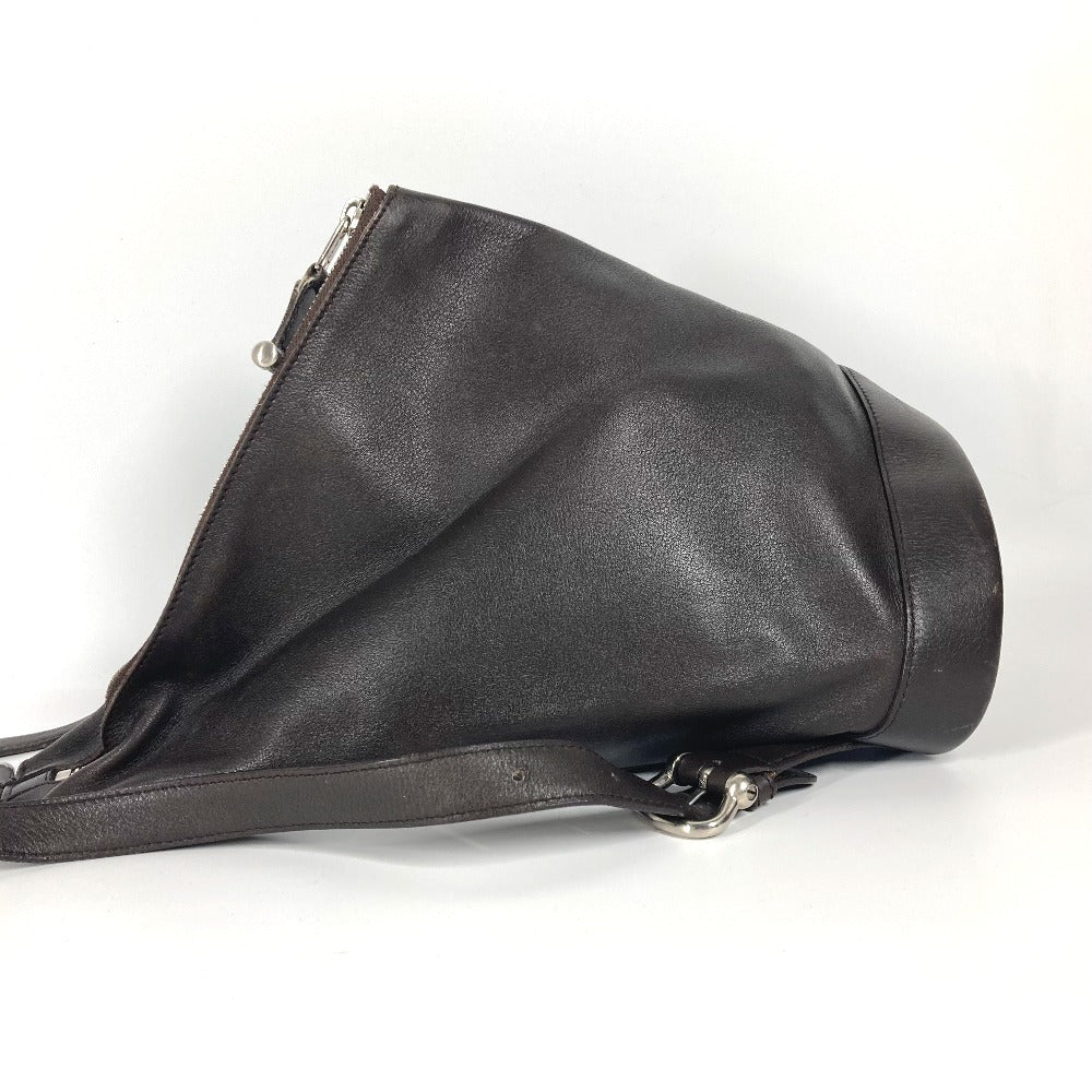 LOEWE Backpack leather Brown Anagram logo Anton unisex(Unisex) Used Authentic