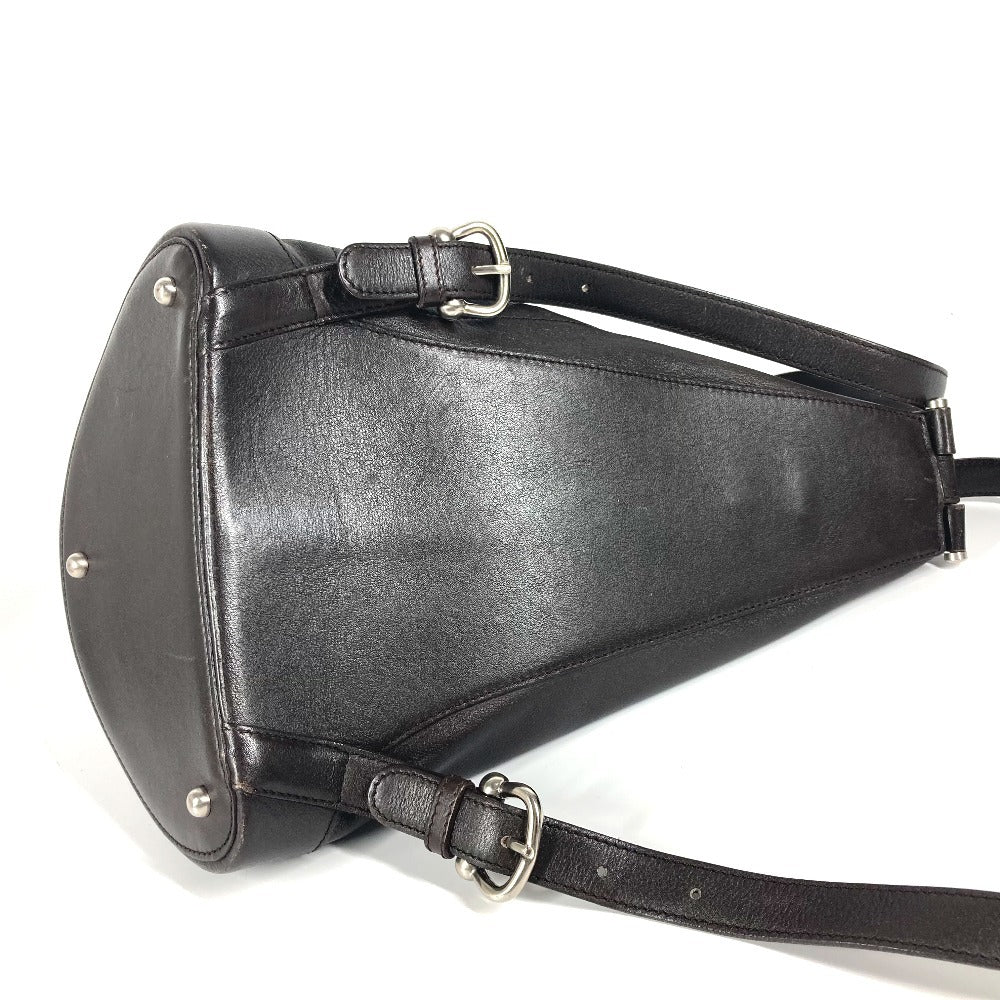 LOEWE Backpack leather Brown Anagram logo Anton unisex(Unisex) Used Authentic