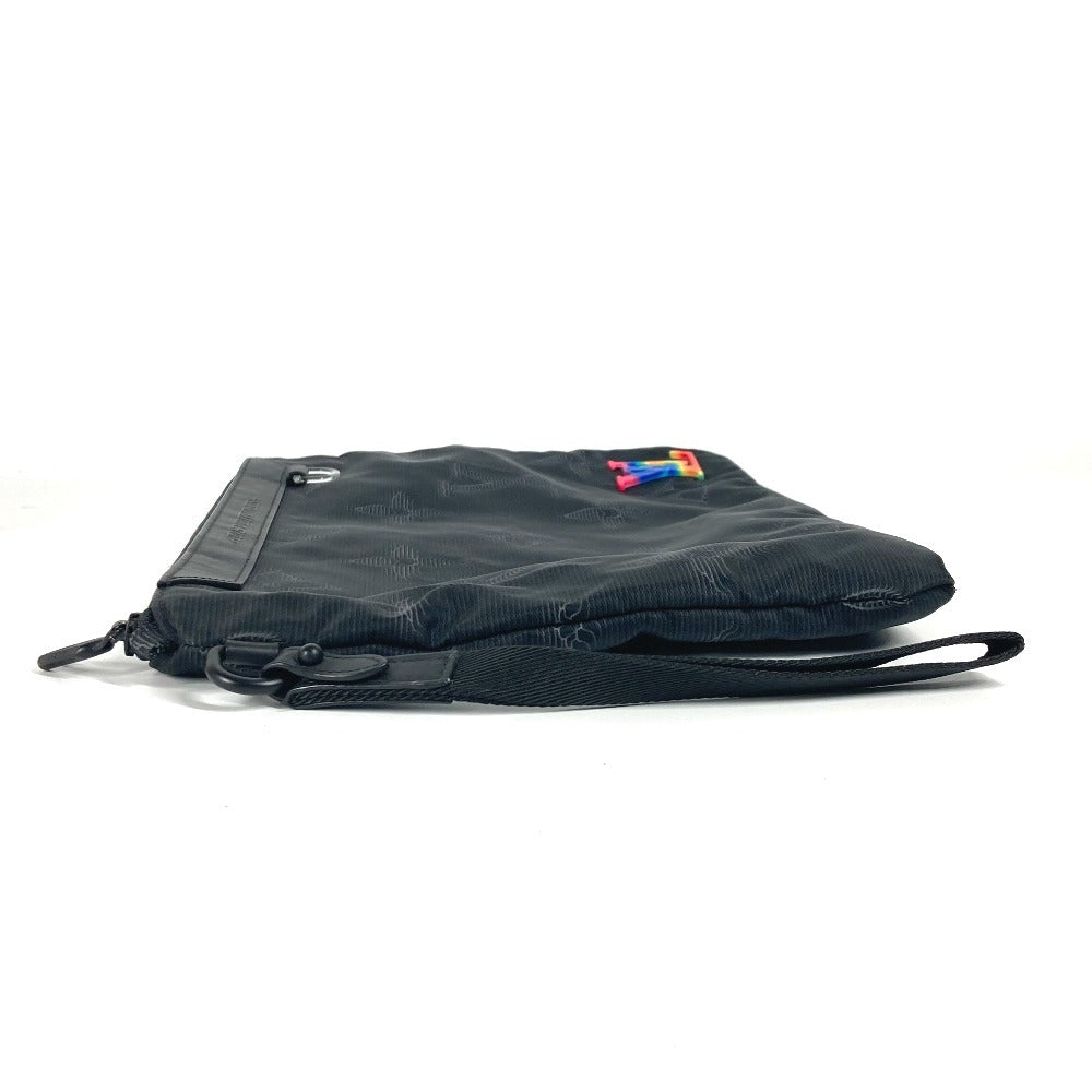 LOUIS VUITTON Clutch bag M80142 Nylon black Monogram Reversible A4 Pochette unisex(Unisex) Used Authentic
