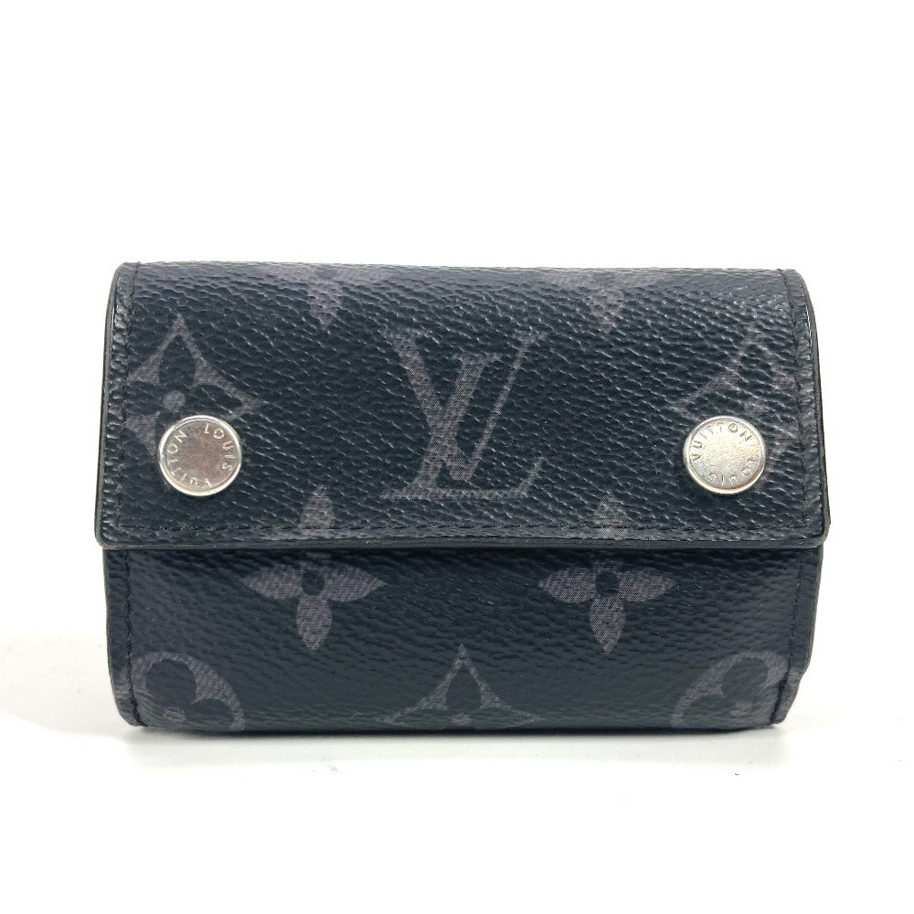 LOUIS VUITTON Trifold wallet M67630 Monogram Eclipse Canvas black Monogram Eclipse Discovery Compact mens Used Authentic
