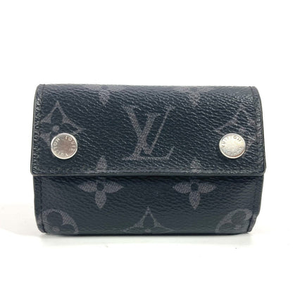 LOUIS VUITTON Trifold wallet M67630 Monogram Eclipse Canvas black Monogram Eclipse Discovery Compact mens Used Authentic