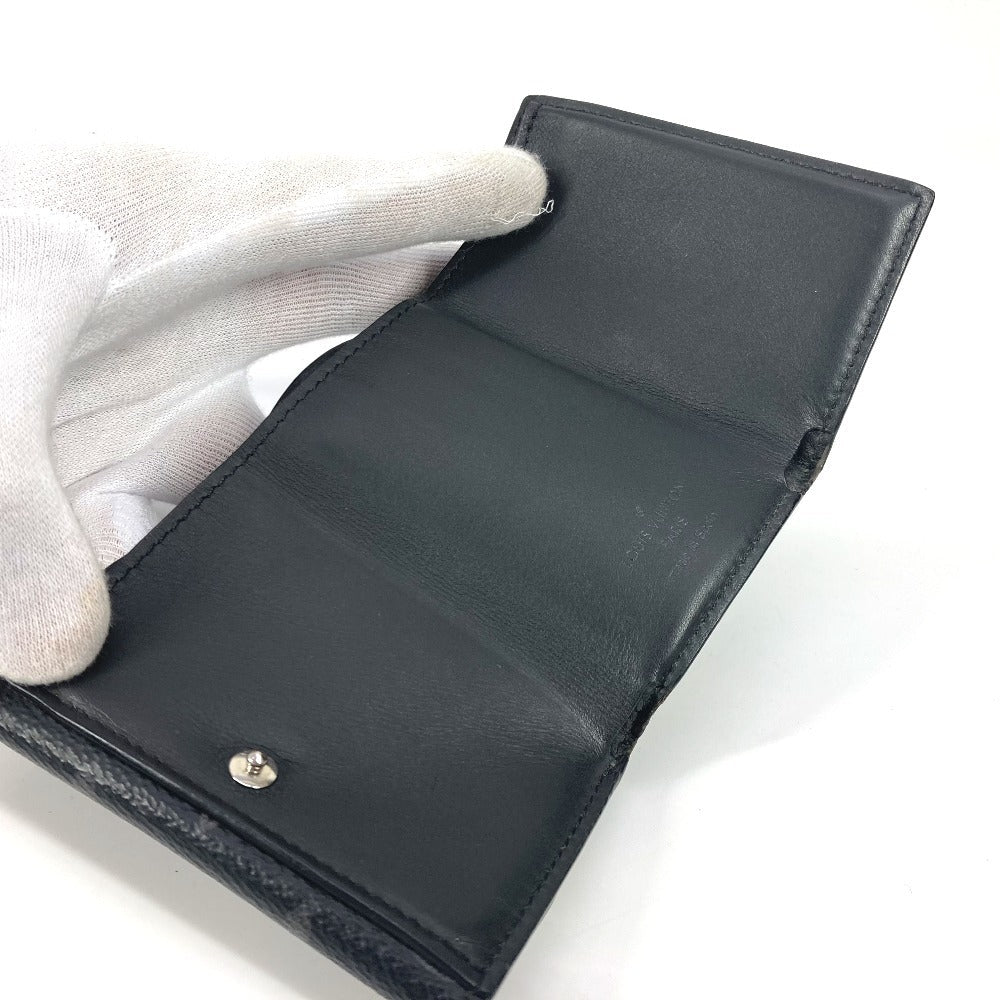 LOUIS VUITTON Trifold wallet M67630 Monogram Eclipse Canvas black Monogram Eclipse Discovery Compact mens Used Authentic