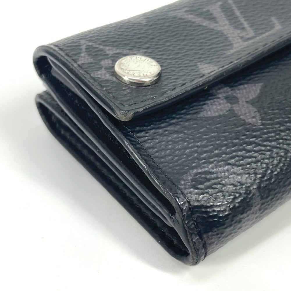 LOUIS VUITTON Trifold wallet M67630 Monogram Eclipse Canvas black Monogram Eclipse Discovery Compact mens Used Authentic