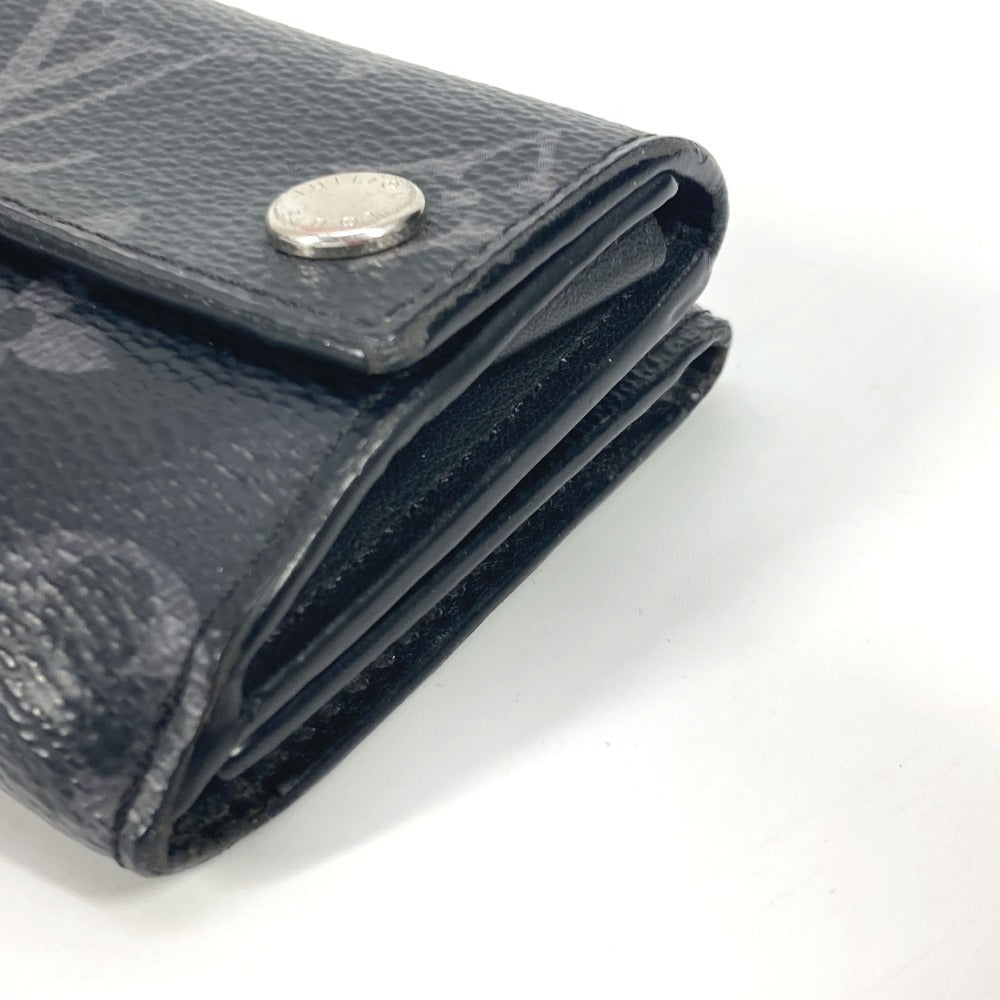 LOUIS VUITTON Trifold wallet M67630 Monogram Eclipse Canvas black Monogram Eclipse Discovery Compact mens Used Authentic