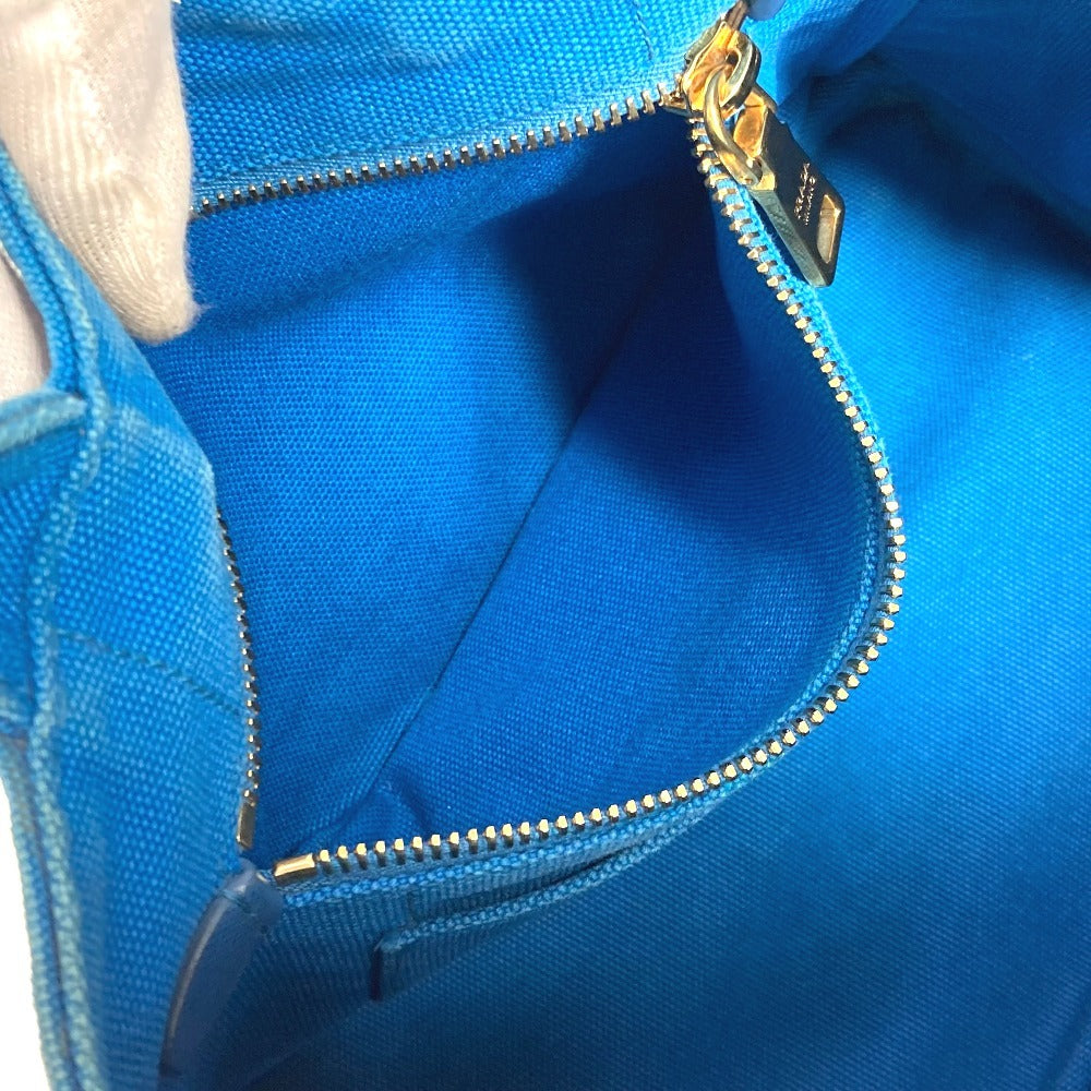 PRADA Handbag canvas blue logo Canapa mini Women Used Authentic