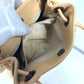 CHANEL Shoulder Bag leather beige vintage CC COCO Mark Fringe Tassel