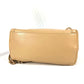 CHANEL Shoulder Bag leather beige vintage CC COCO Mark Fringe Tassel