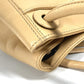CHANEL Shoulder Bag leather beige vintage CC COCO Mark Fringe Tassel