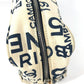 CHANEL Pouch canvas white Bysy line Pouch