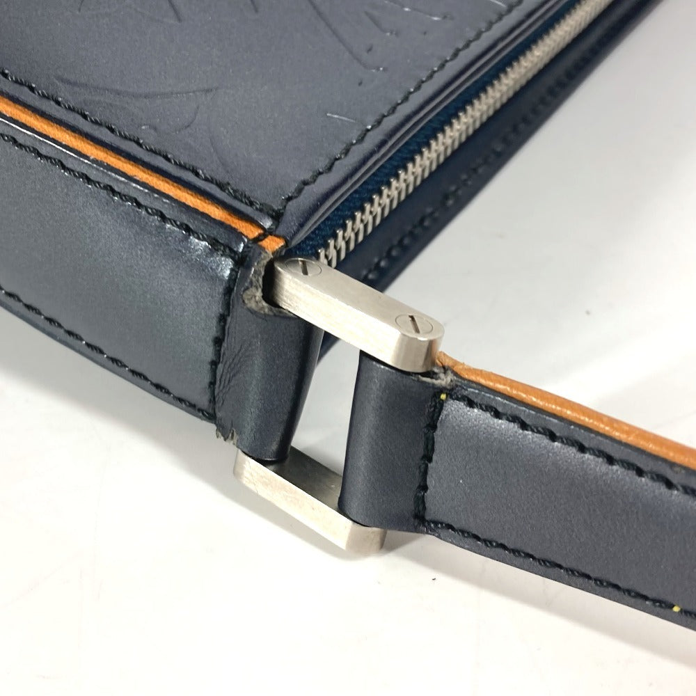 LOUIS VUITTON Shoulder Bag M55145 Monogram mat leather Navy Monogram mat Fowler Women Used Authentic