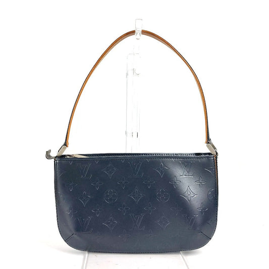 LOUIS VUITTON Shoulder Bag M55145 Monogram mat leather Navy Monogram mat Fowler Women Used Authentic