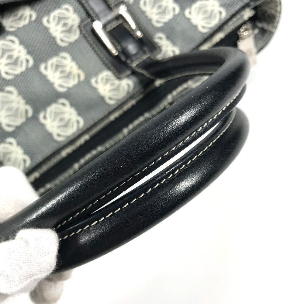 LOEWE Business bag Leather / canvas Gray type Anagram logo