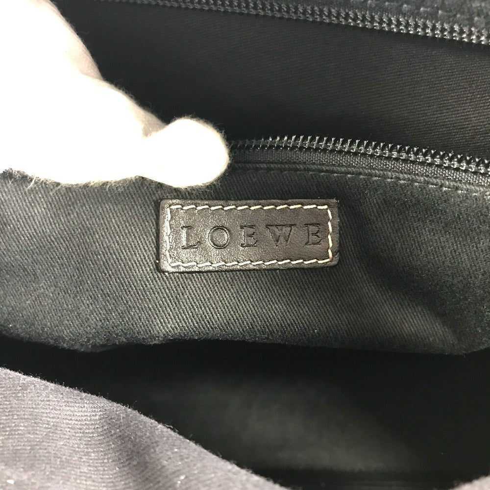 LOEWE Business bag Leather / canvas Gray type Anagram logo