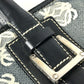 LOEWE Business bag Leather / canvas Gray type Anagram logo