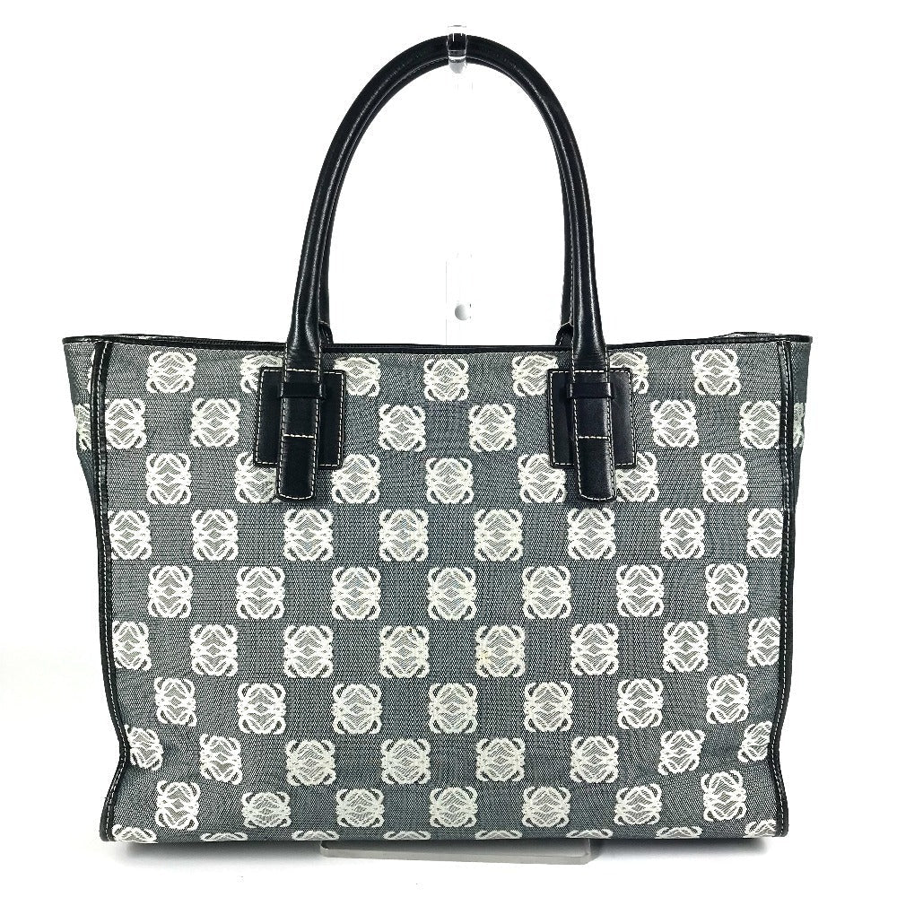 LOEWE Business bag Leather / canvas Gray type Anagram logo