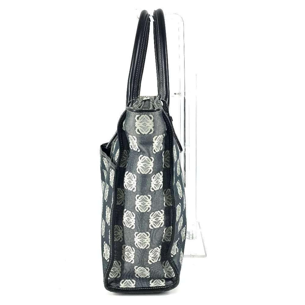 LOEWE Business bag Leather / canvas Gray type Anagram logo
