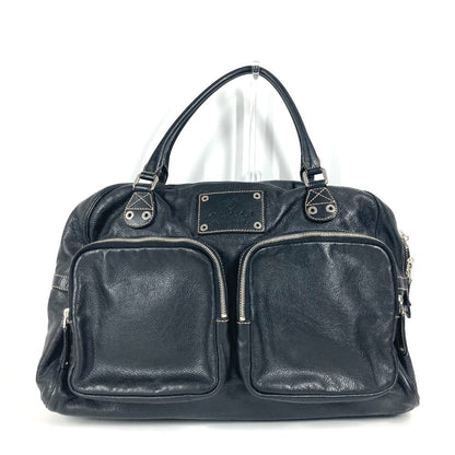GUCCI Boston Duffel bag 201847 leather black hysteria logo unisex(Unisex) Used Authentic