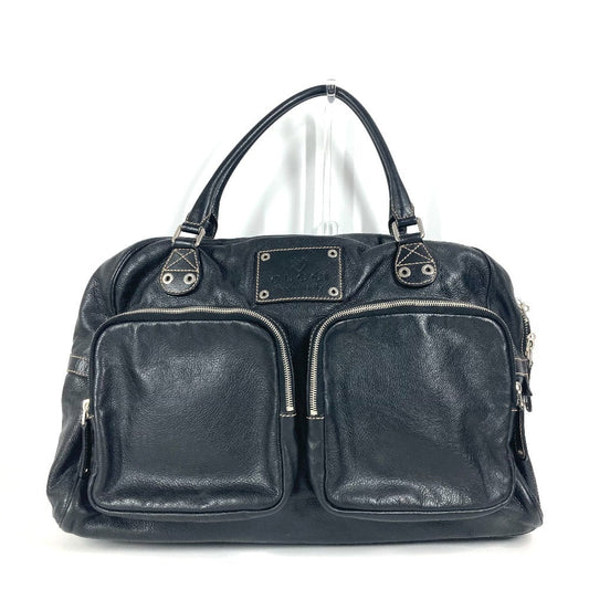 GUCCI Boston Duffel bag 201847 leather black hysteria logo unisex(Unisex) Used Authentic