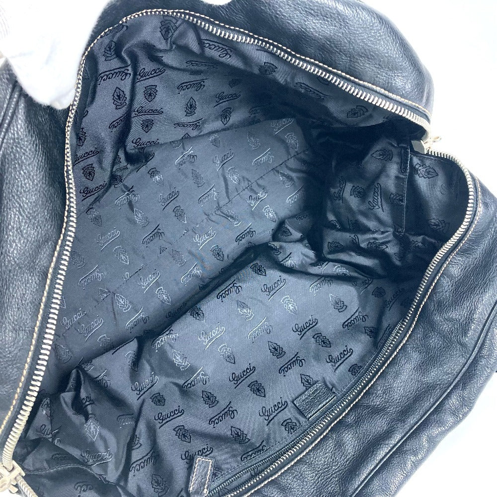 GUCCI Boston Duffel bag 201847 leather black hysteria logo unisex(Unisex) Used Authentic