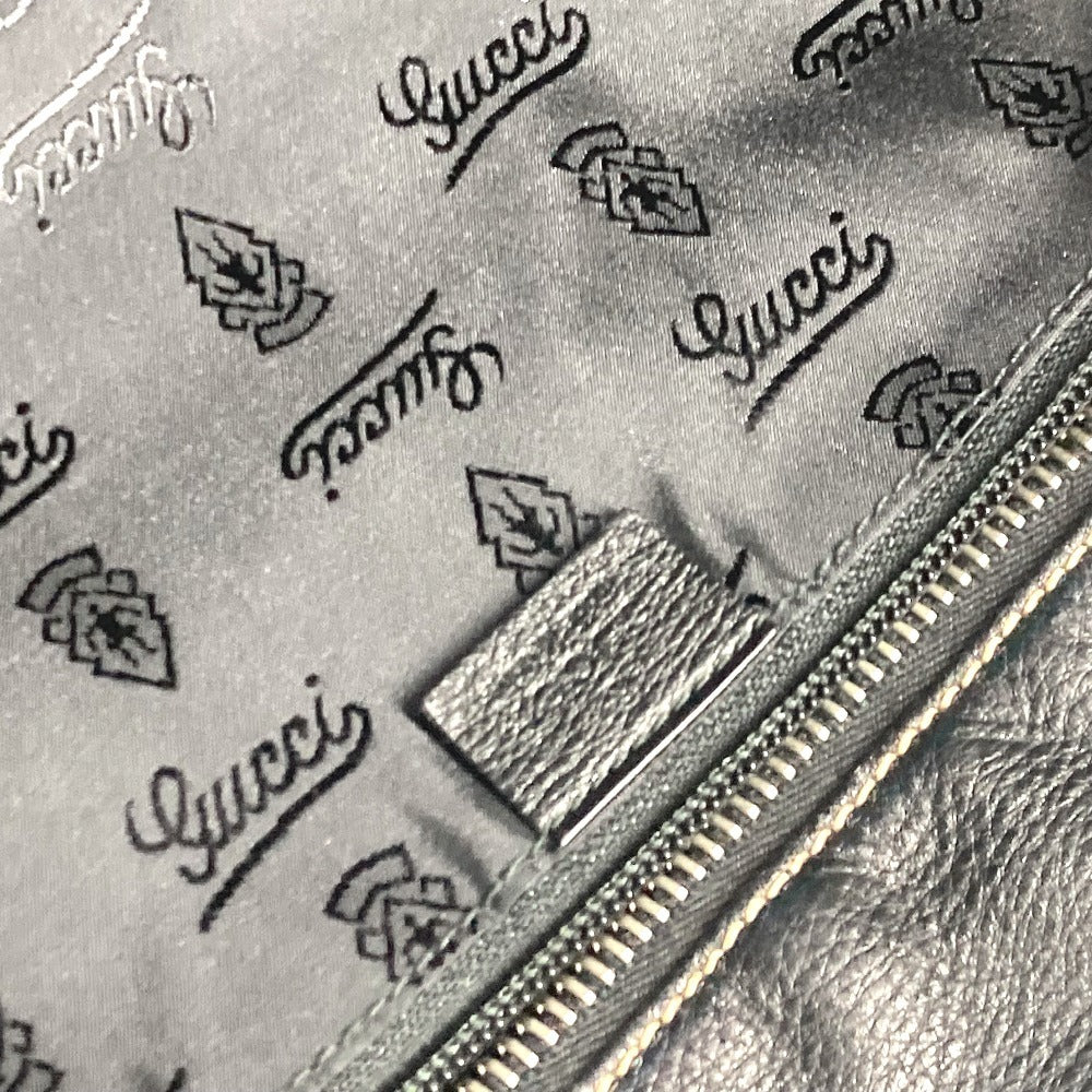 GUCCI Boston Duffel bag 201847 leather black hysteria logo unisex(Unisex) Used Authentic