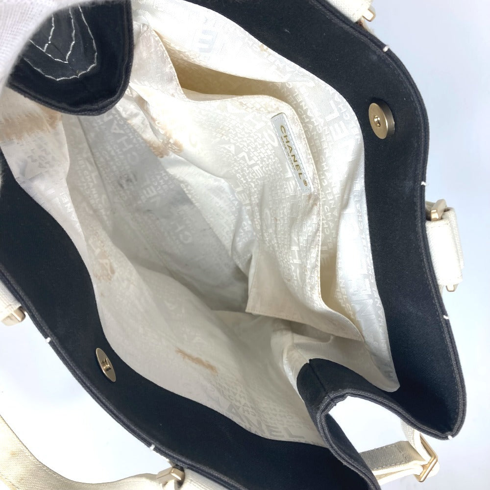 CHANEL Shoulder Bag canvas black CC COCO Mark Women Used Authentic