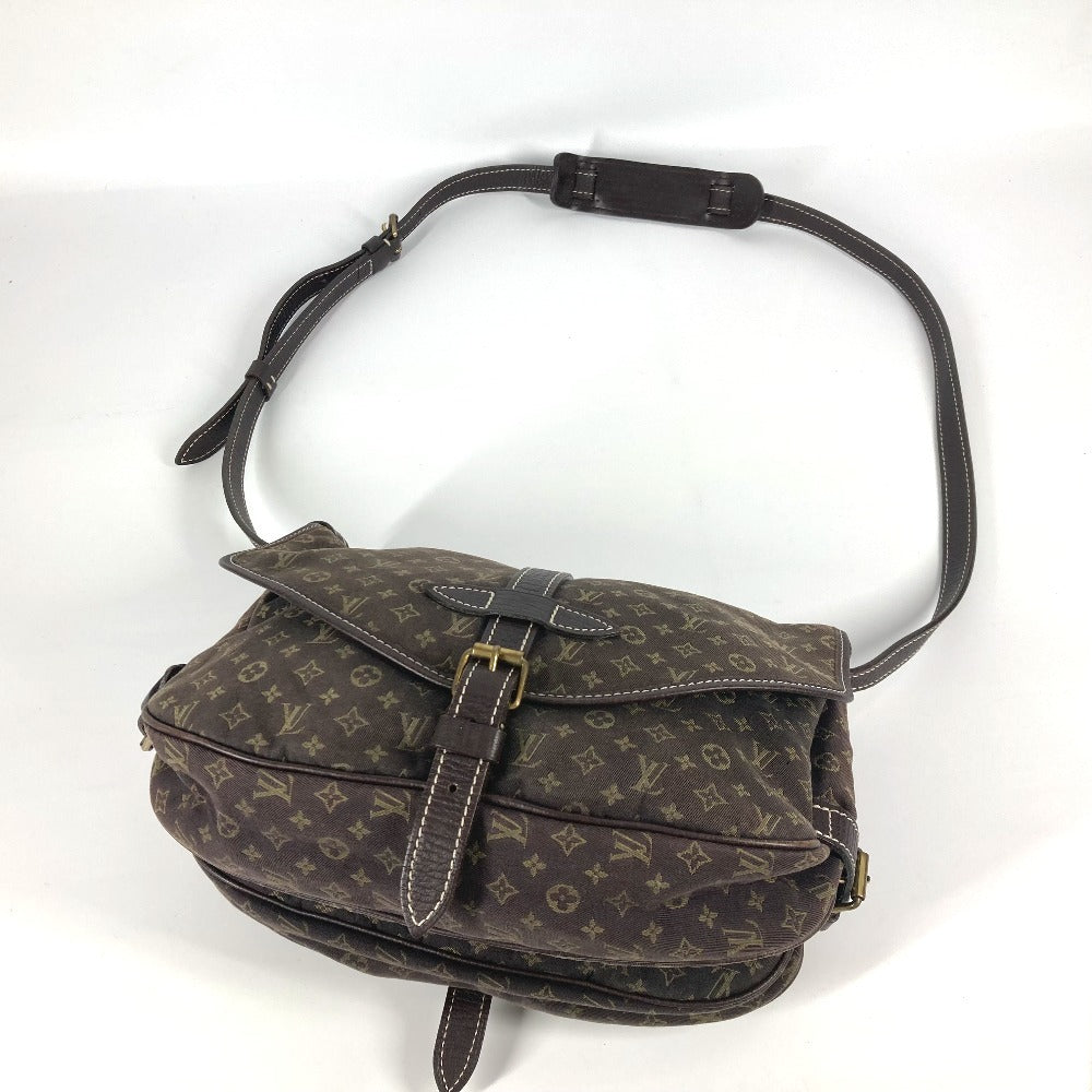 LOUIS VUITTON Shoulder Bag M95227 Monogram Mini-LinCanvas Brown Monogram mini run Saumur 30